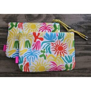 2 Bags IPSY Glam Bag Makeup Cosmetic Bag Yellow June 2024 New